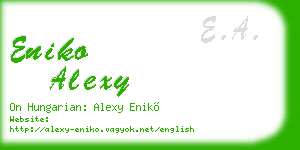 eniko alexy business card